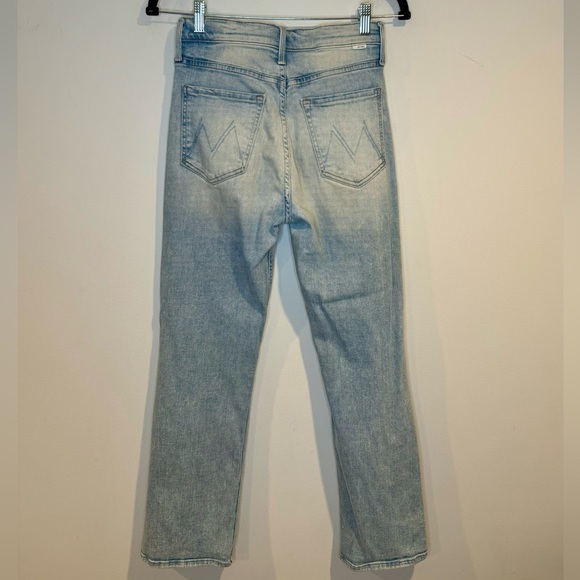 Mother The Tripper Cut Flowers Light Wash Distressed High Rise Denim Jeans - Picture 5 of 13